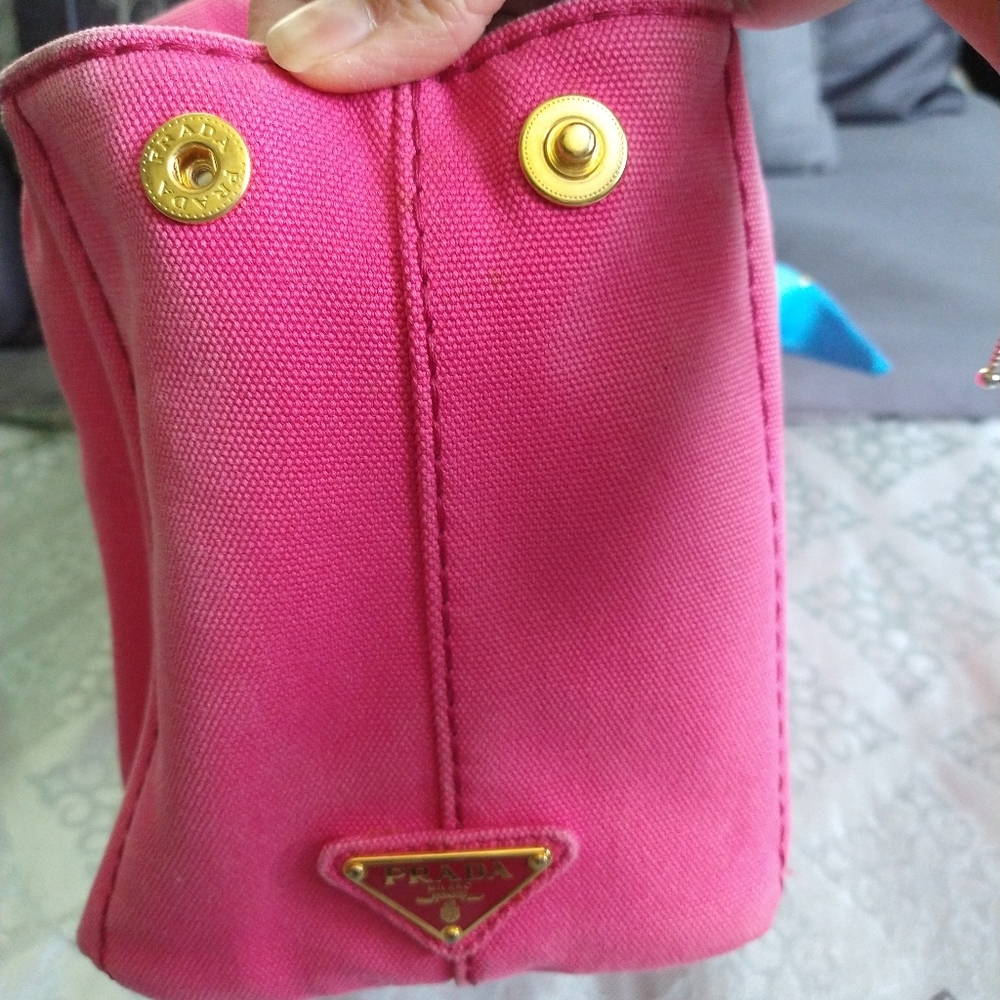 ❌SOLD❌Prada Canapa Tote Bag with Cosmetic Bag - Picture 9 of 14